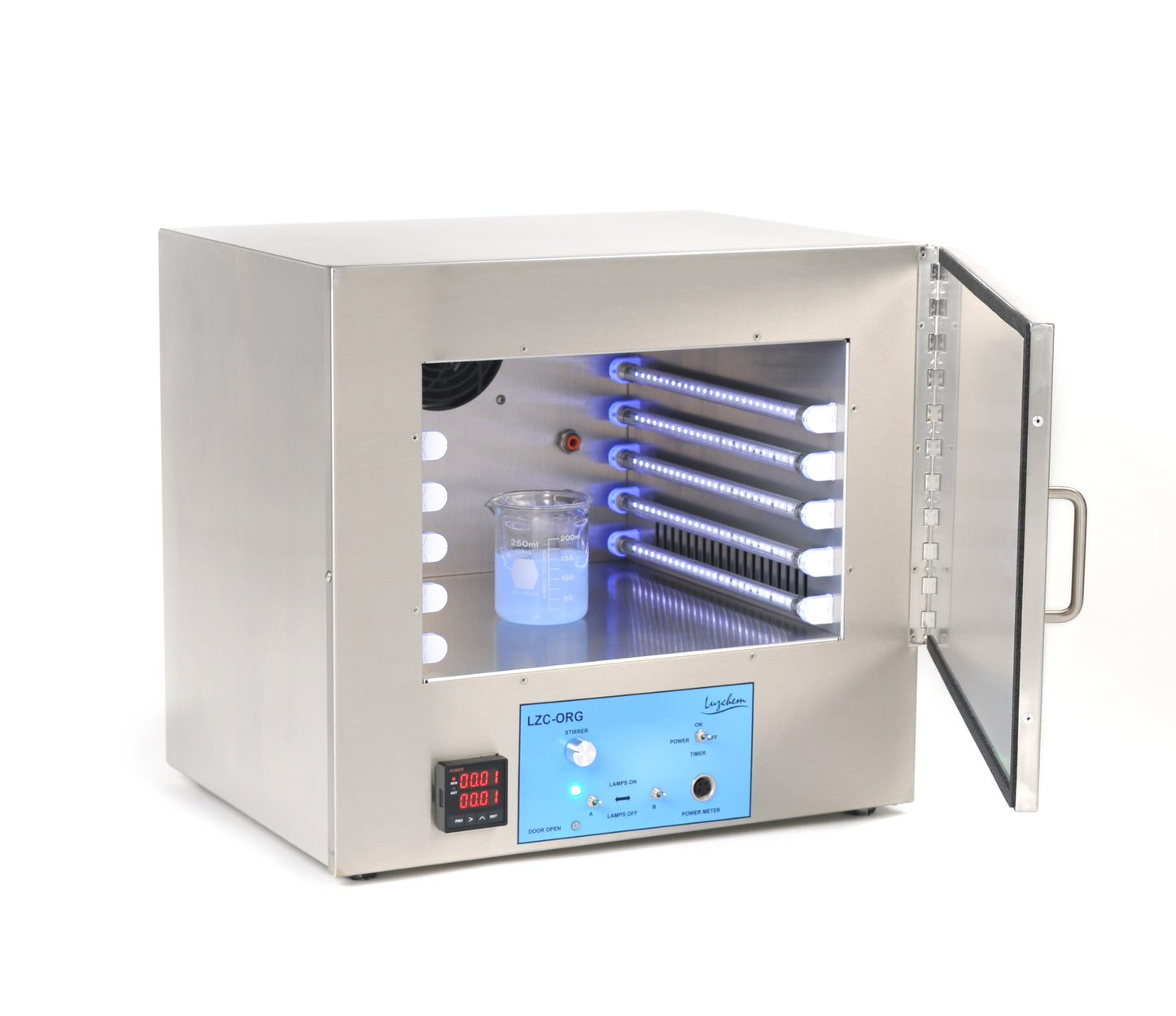 LZC-ORG photoreactor with 10 side lamps.